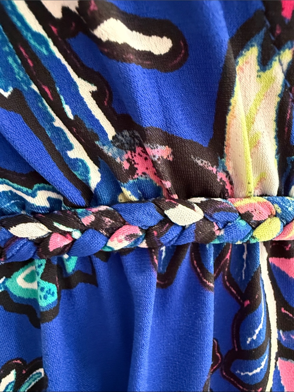 Philosophy Royal Blue Watercolor Midi Dress New with Tags size Petite Medium. - Picture 3 of 5